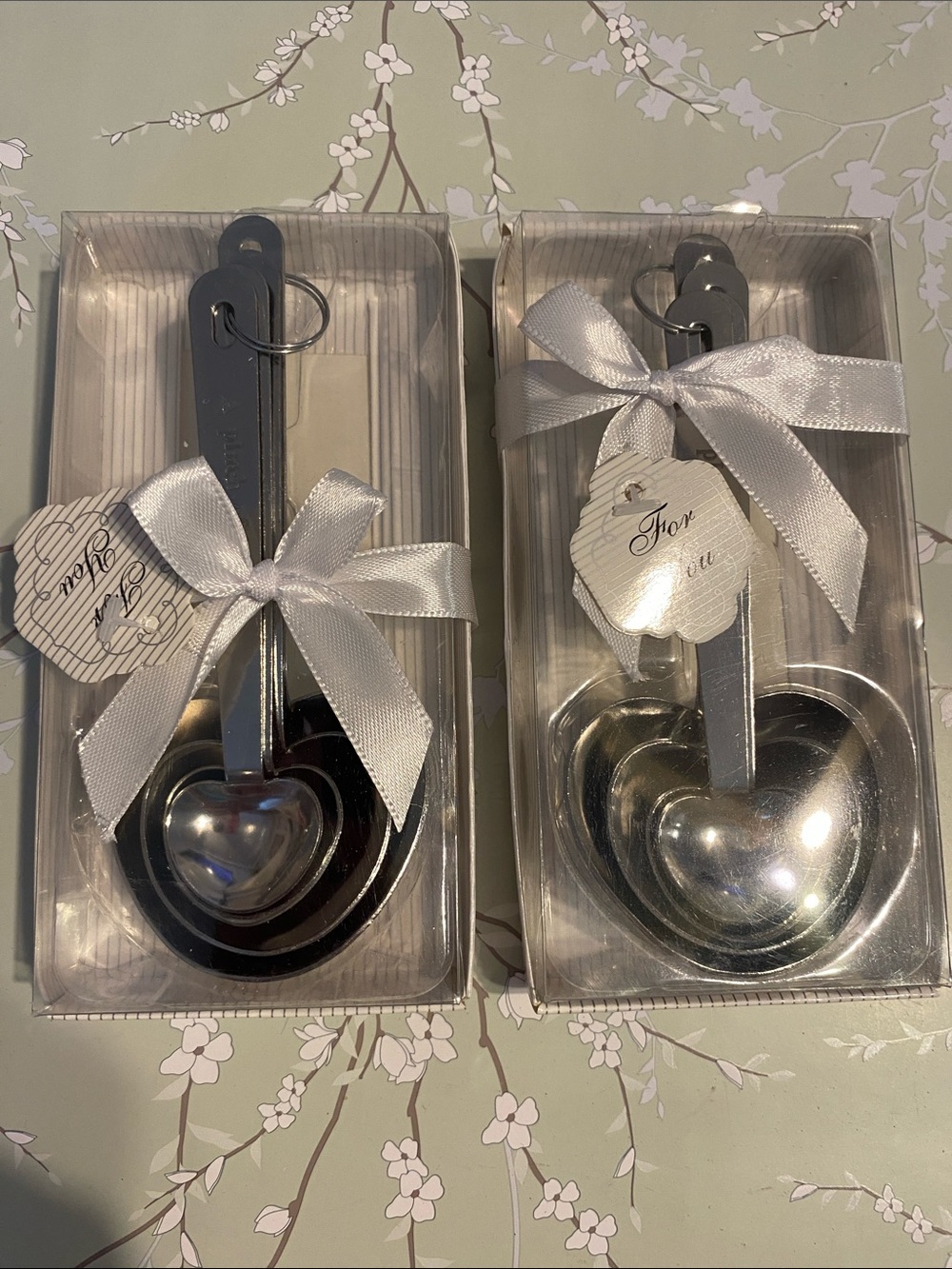 Measuring Spoons Sets Kate Aspen Heart-Shaped Stainless Steel Cute!